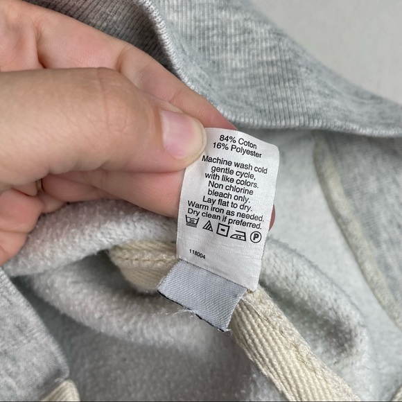 Madewell Light Gray Side Slit Hoodie Sweatshirt Pullover - Picture 8 of 8